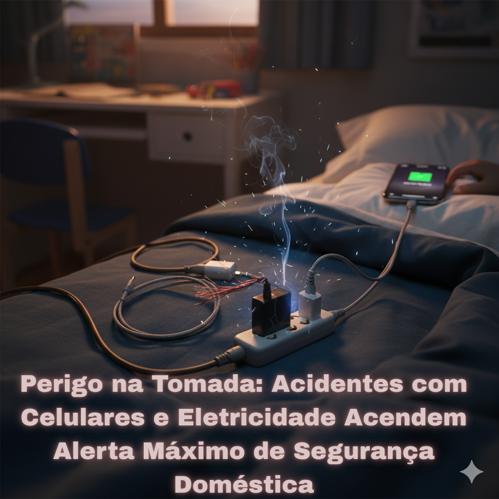 Perigo na Tomada: Acidentes com Celulares e Eletricidade Acendem Alerta Máximo de Segurança Doméstica
