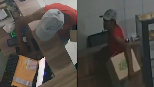Câmeras flagram furto de celular no novo Calçadão de Jacobina; polícia busca suspeito