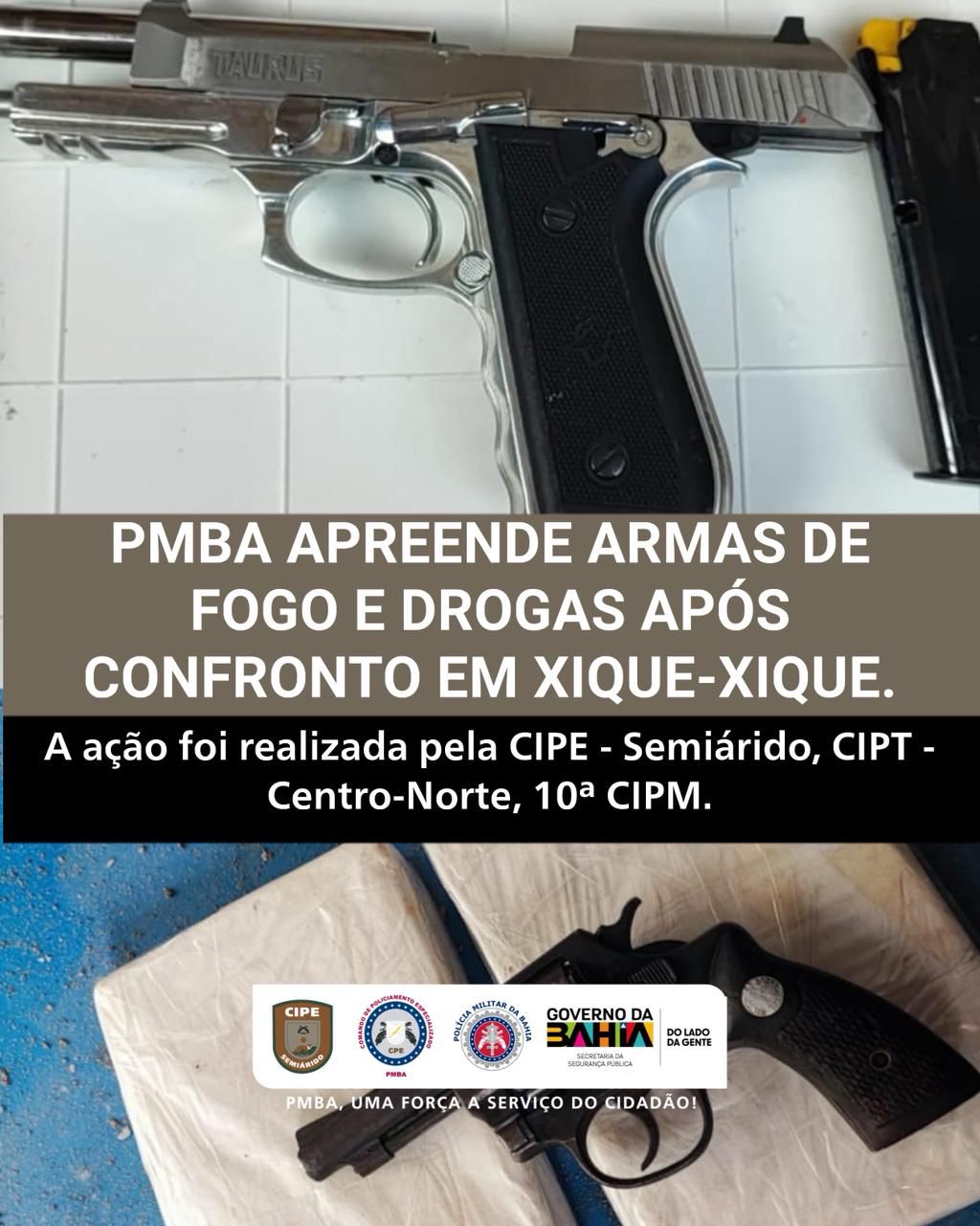 Material apreendido em Xique-Xique