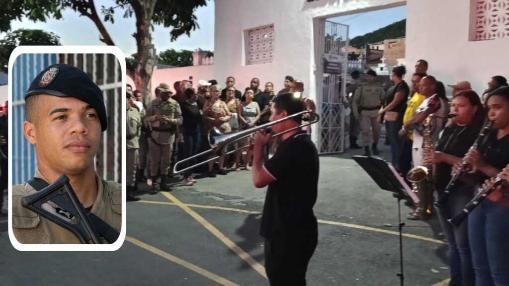Sepultamento do soldado PM Samuel Novais em Jacobina