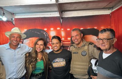 Katia Barcelar marca presença na abertura do Arraiá de Santo Antônio e celebra festa que lotou a Praça de Ourolândia