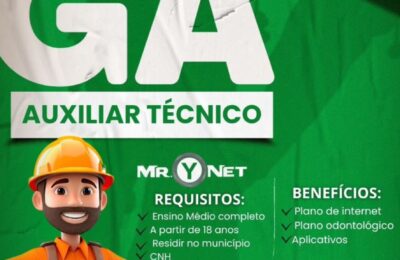 EMPRESA DE OUROLÂNDIA ABRE VAGA PARA AUXILIAR TÉCNICO COM BENEFÍCIOS