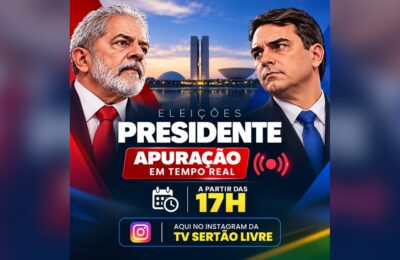 TV Sertão Livre acompanha apuração do 2º turno em tempo real a partir das 17h deste domingo