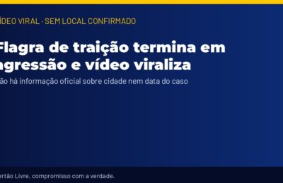 Vídeo de flagra de traição termina em agressão e viraliza nas redes; caso não tem local confirmado
